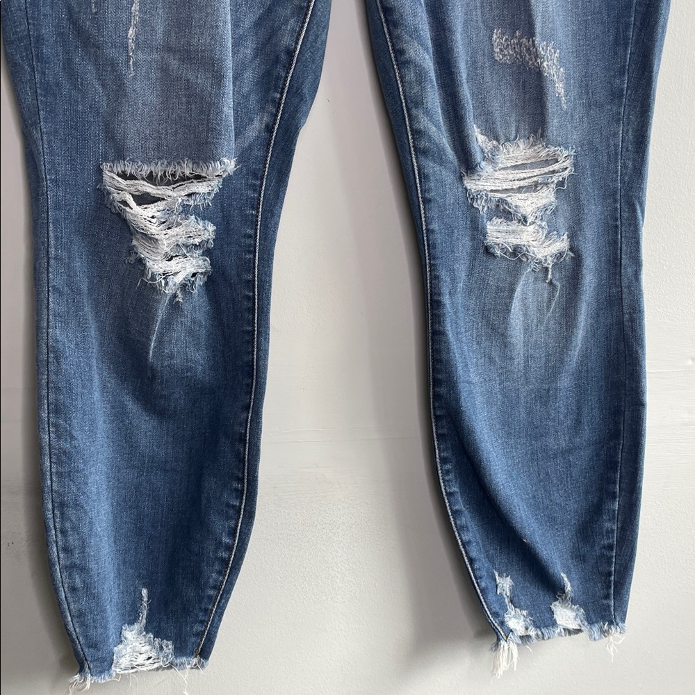Judy Blue Jeans Womens 16W Blue Skinny Fit Distressed High Rise Stretch Adult - Picture 4 of 8
